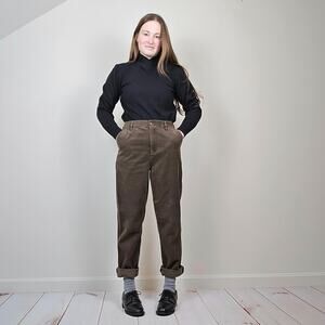 Vintage 80s 90s Wool Mockneck Sweater Black Medium